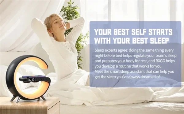 LED Lamp Wireless Charger Stand Alarm Clock Bluetooth Speaker - Image 16