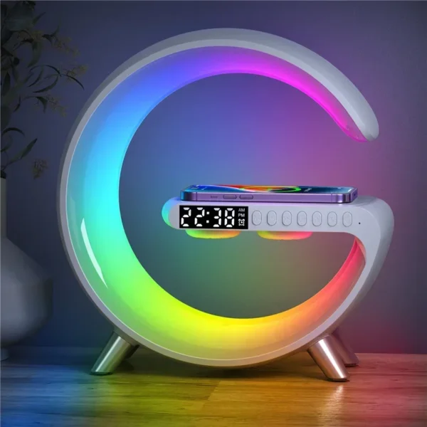 LED Lamp Wireless Charger Stand Alarm Clock Bluetooth Speaker - Image 22