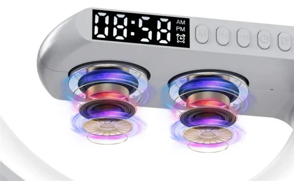 LED Lamp Wireless Charger Stand Alarm Clock Bluetooth Speaker - Image 15