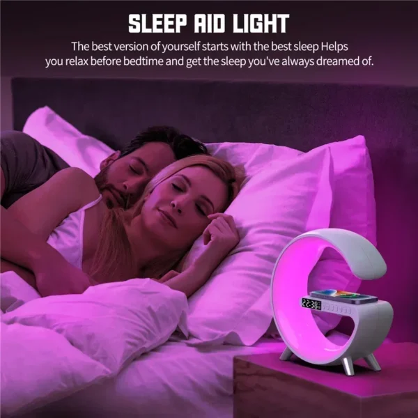 LED Lamp Wireless Charger Stand Alarm Clock Bluetooth Speaker - Image 19